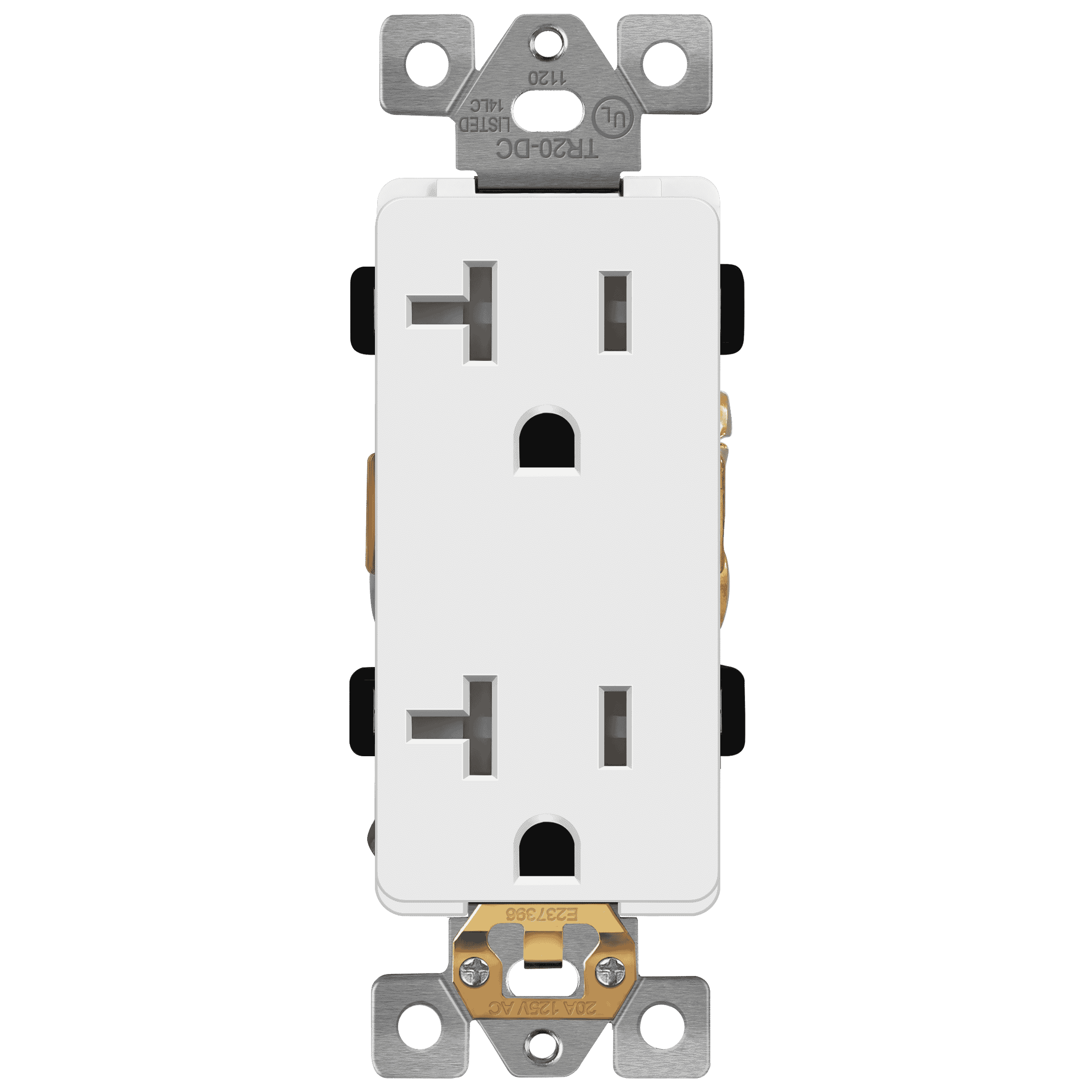 Lider 20A Decorator Receptacle Tamper-Resistant, Matte Finish